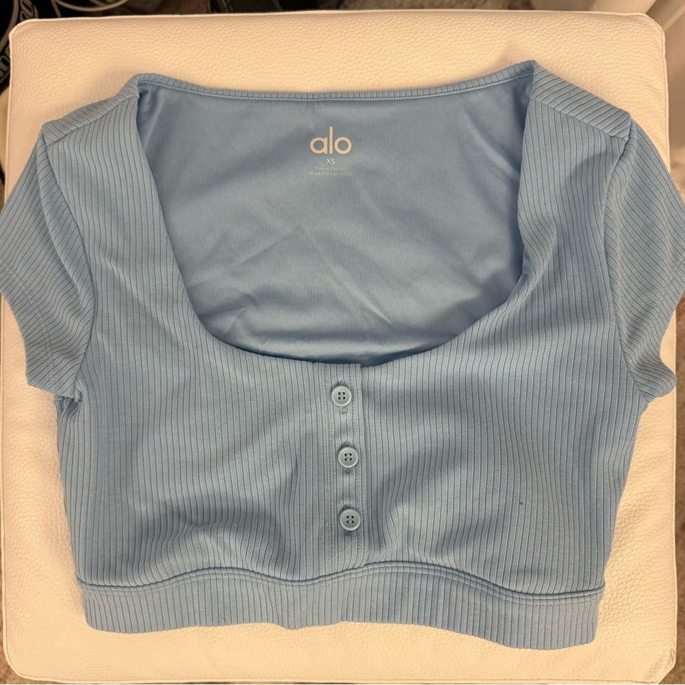 Blue Alo Yoga Crop Top
